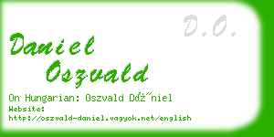 daniel oszvald business card